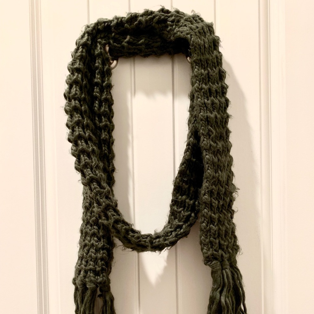 Knit Green Scarf